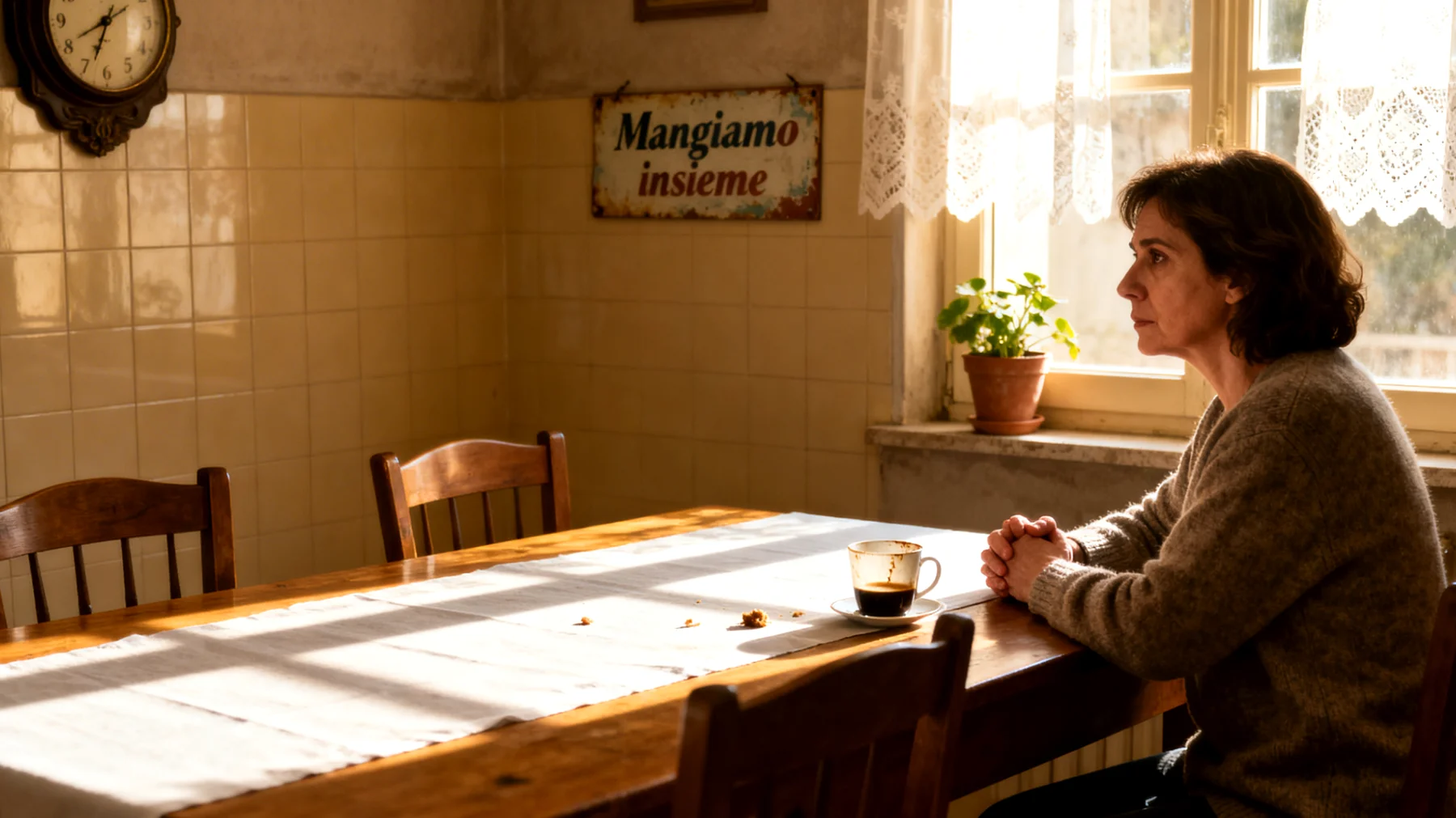 Una mamma che teme di perdere progressivamente il legame affettivo con i propri figli giovani adulti, che stanno costruendo la loro indipendenza e sembrano sempre più distanti, lasciandola con la sensazione di non essere più una figura centrale nella loro vita"