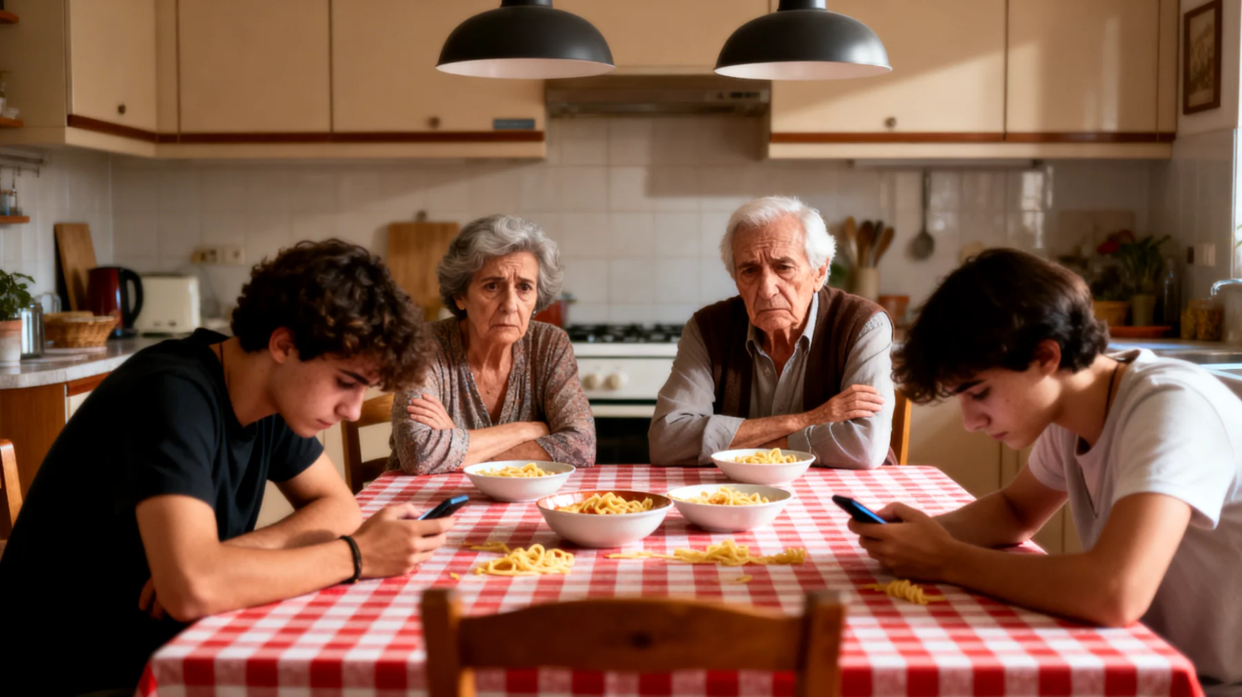 I nonni faticano a gestire il comportamento impulsivo e ribelle dei nipoti giovani adulti che non rispettano più la loro autorità, creando tensioni e incomprensioni durante gli incontri familiari"